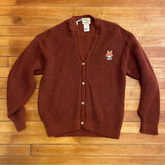 Wander & Wonder Other - NWT Wander & Wonder Brown Mohair Fox Cardigan